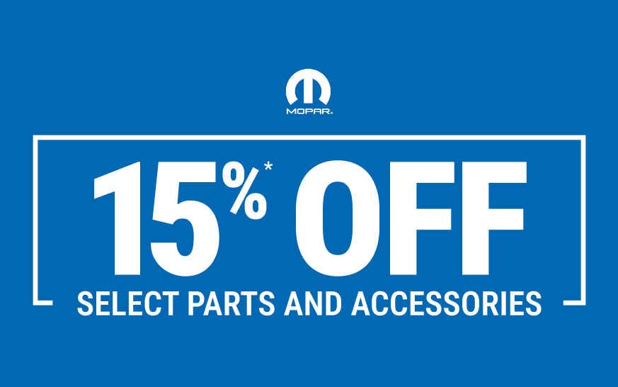 15% Off Select Parts and Accessories